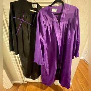 Purple graduation gown